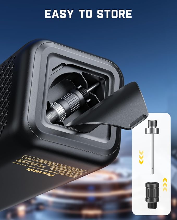 Fanttik X9 APEX Portable Air Compressor for Car Tires, 35s Fast Inflation, 150PSI Cordless Tire Inflator with Light and Power Bank, Suitable for SUV, Sedan, Motorcycle, Bike, Ball,Racing Yellow