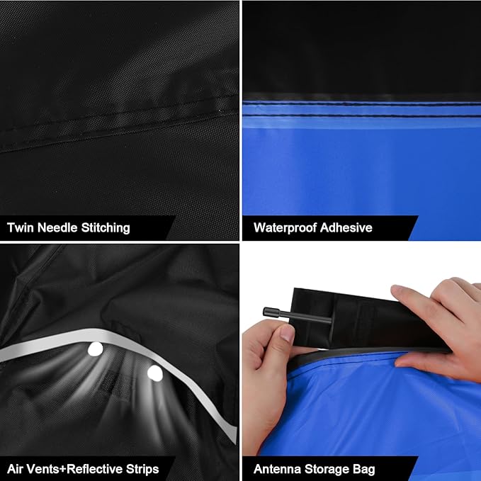 Waterproof Motorcycle Cover Compatible with BMW R1200gs/R1250gs/ F750gs/F850gs Adventure with Trunk Model, 420D Oxford Cloth Motorcycle Cover for Snow Rain Dust Protection