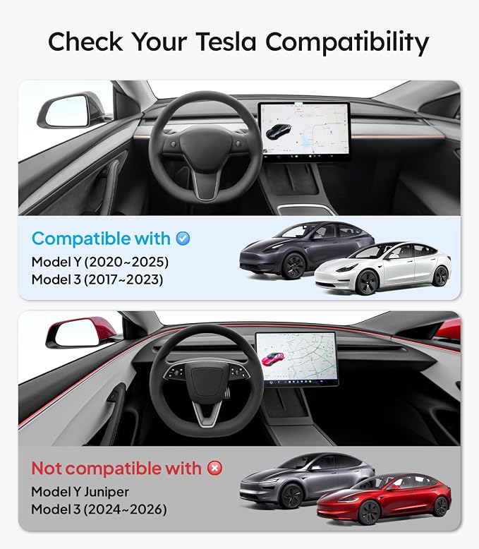 Wigoo Tesla Model Y & Model 3 Screen Protector Matte [No More Glare & Fingerprint] Model Y(2020~2025)/Model 3(2017~2023) Accessories, Tempered Glass Protector with Alignment Kit