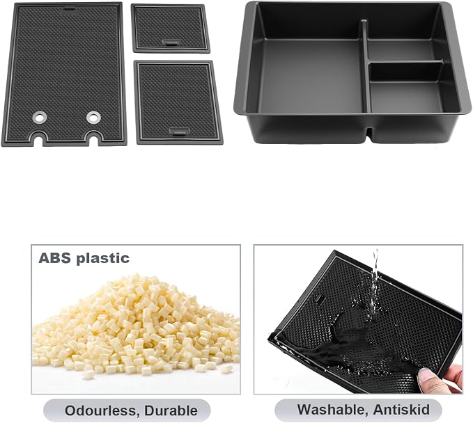 SKTU 2-Pack for 2025 2026 Nissan Armada Center Console Organizer for 2025 2026 Nissan Armada Console Tray 2025 2026 Armada Under Console Tray Nissan Armada 2025 2026 Accessories ABS Insert Organizer