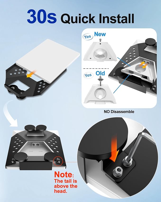 for Starlink Mini Mount, Magnetic Starlink Mini Car Mount Base Suction Cup Accessories Truck RV Flat Rack Roof Sunroof Kit Boat V4，for Camping, High-Speed & Extreme Conditions (Black)
