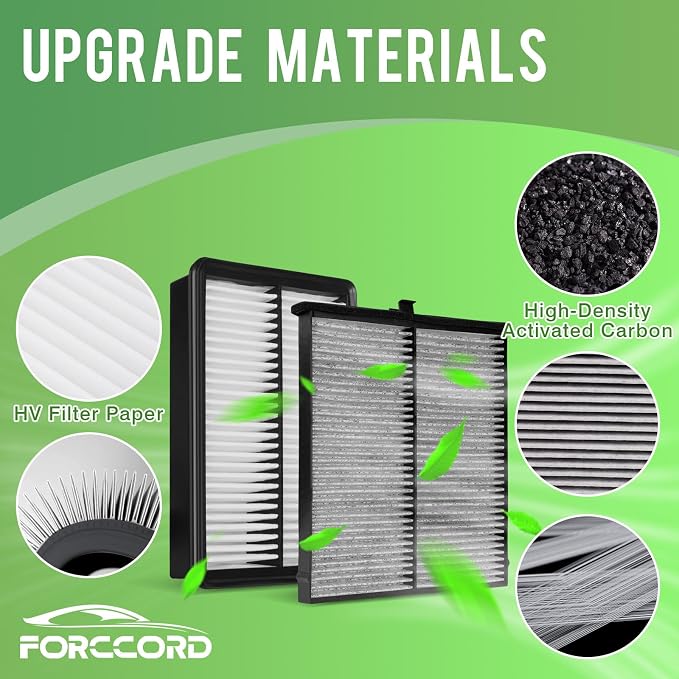 Engine & Cabin Air Filter Fit for 2013-2023 CX-5, 2014-2018 Mazda 3, 2014-2021 Mazda 6 (Not Turbo!) Activated Carbon Cabin Filter Replace#CF11811 CA11259 Car Accessories