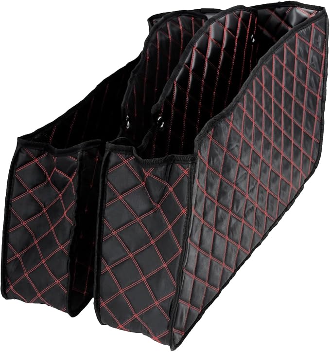 Saddlebag Liners Fit for Harley Touring 2014-2023 | Red Stitching, Drop-In, Non-Stretched Design, Fit for 2014-2023 Road King, Road Glide, Street Glide & Electra Glide