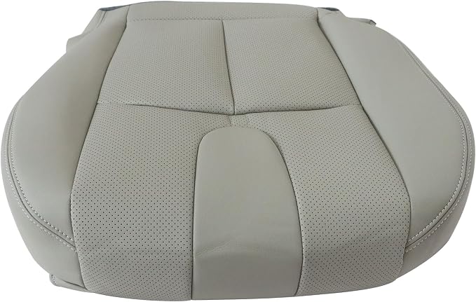 SecosAutoparts Front Driver & Passenger Side Bottom Replacement Seat Covers Gray Microfiber Leather Compatible with Infiniti G37 2008 2009 2010 2012 2013