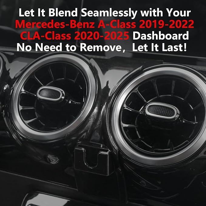 CLEC for Mercedes-Benz A-Class 2019-2022 CLA-Class 2020-2025 Magnetic Wireless Charger Car Phone Holder Mount Fit for Mercedes-Benz Car Accessories Phone Holder 15W Fast Charging Wireless Charger