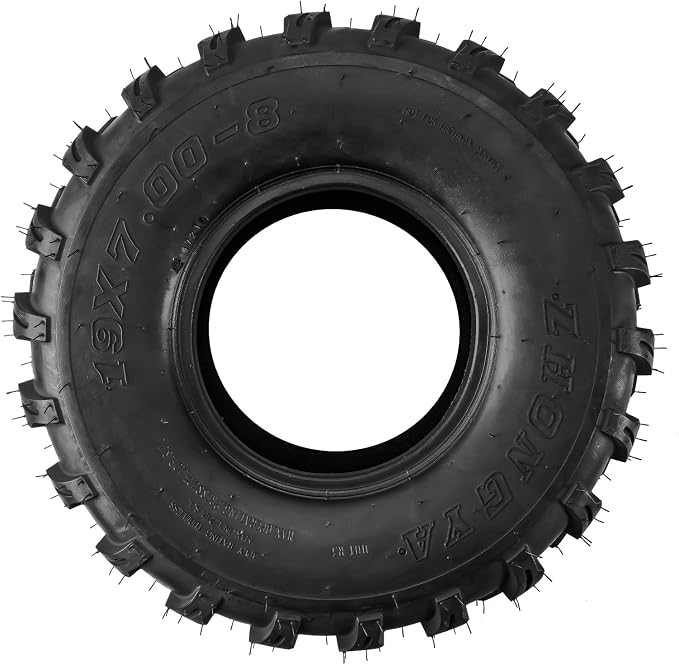 Torchbeam 19x7x8 ATV UTV Tire All-Terrain Off-Road, 4 PR 19x7-8 ATV Tires, Z-124 Mud Sand Trial Tire, Set of 2