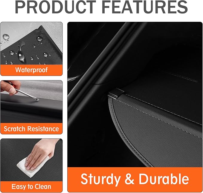 Cargo Cover for Hyundai Tucson 2026 2025-2022 Accessories, Anti-Peeping Trunk Cargo Cover for Hyundai Tucson Accessories Retractable Rear No Gap Security Shielding Shade