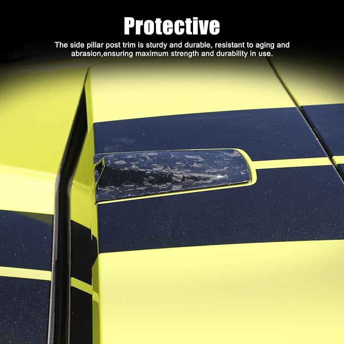 Roof Top Backup Cameras Cover Trim Compatible with C8 Corvette Convertible Z06 Z51 2020-2023 Real Carbon Fiber 1PCS Reversing Camera Protection Cover Trim Accessories (Forged Grain)