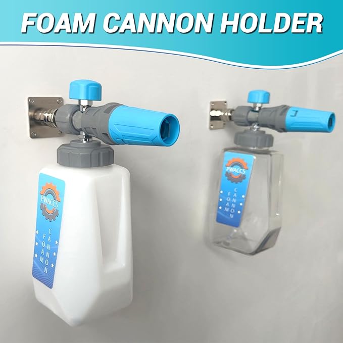 PWACCS Pressure Washer Foam Cannon Holder, 1/4" Quick Connect Automatic Foam Cannon Mount, Pressure Washer Gun Holder, Foam Cannon Holder, 1/4" Quick Connect Pressure Washer Nozzle Tip and Wand Holder