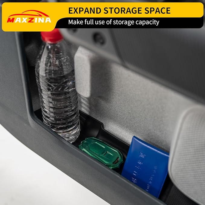 Center Console Organizer Bundle with 2022-2025 Ford Maverick Door Side Storage Tray 4PCS Side Door Storage Box Console Tray ABS Plastic for 2024 Maverick Accessories