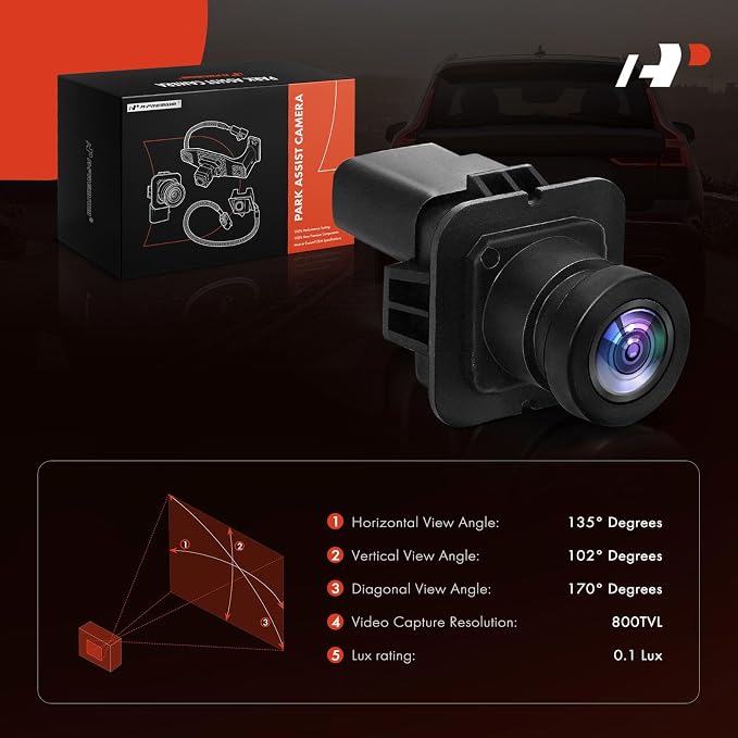 A-Premium Rear View Backup Camera Compatible with Lincoln | Parking Camera for 2015 2016 2017 2018 2019 MKC - Replace# EJ7Z19G490A