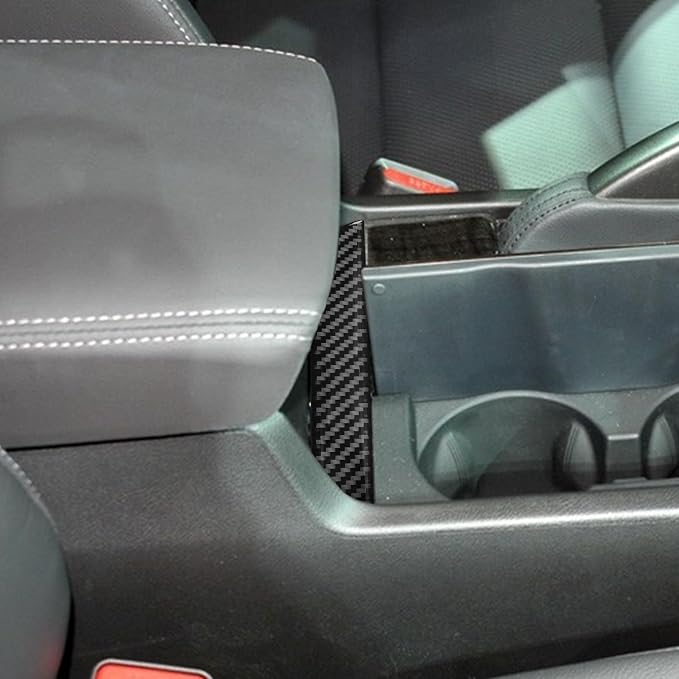Black Soft Carbon Fiber car Interior armrest Box Lower Decoration 1/Piece Decorative Sticker Suitable for Acura TSX 09-14 Carbon Fiber car Interior