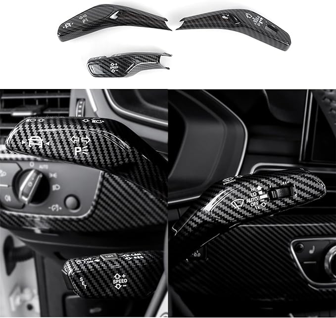 Steering Lever Cover Compatible with Audi Q5 2018-2025, Steering Wheel Column Shift Paddle Cover for Audi Q5 Sportback, Steering Wheel Shift Lever Rod Trim, with Lane Keeping Function