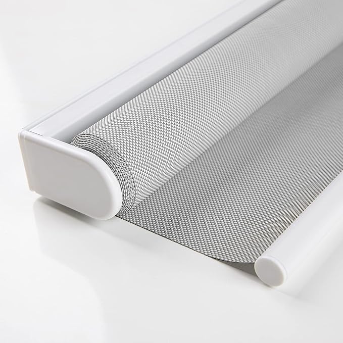 AOSKY Cordless Roller Shades for Windows Light Filtering Shades with 5% Openness Solar Screen Semi Sheer Roller Blinds UV Protection for Office and Home. Easy to Install 45" W x 72" H (Grey)