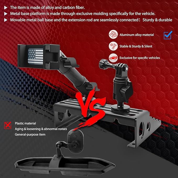 WXRYLYN 2Ways 2022 F250 Metal Dash Platform Phone Mount for 2015-2020 F150, 2017-2022 F250/F350 Super Duty Cell Phone Holder