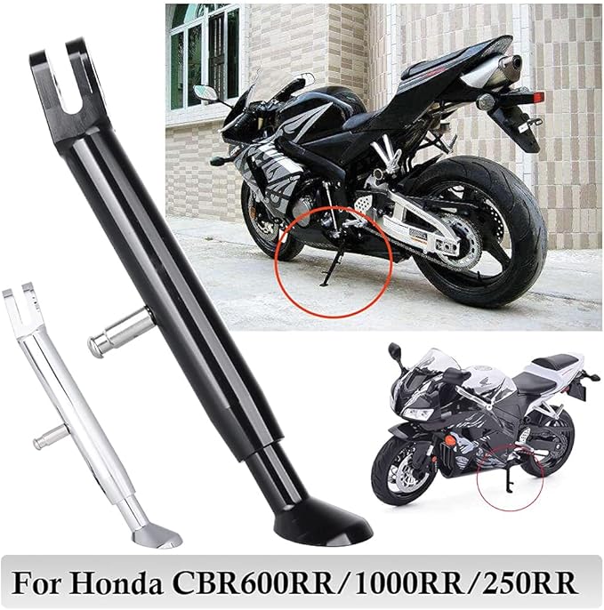 Motobiker Adjustable Kickstand Side Stand For Compatible With Honda CBR600RR 2003-2012, CBR1000RR 2004-2007