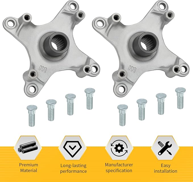M MATI Rear Left & Right Hubs w/Bolts for Polaris Sportsman 400 300 2008-2010 H-awkeye 300 4x4 2x4 2006-2011 5135546 5135406