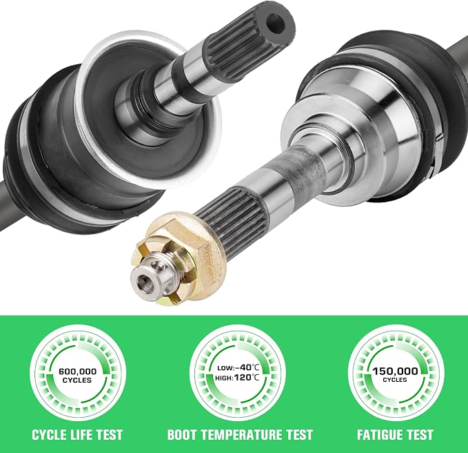 Youxmoto Front Left/Right CV Axle & Wheel Bearing Kit Fit for Kawasaki Mule 2510 3010 4010 4x4 Diesel 2001 2002 2003 2004 2005 2006-2022; 4340 Chromoly Steel CV Axle Drive Shaft