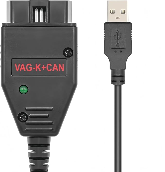 V14 Diagnostic Cable for VW Audi Skoda SEAT and Nissan, K+CAN OBD2 Code Reader Cable Compatible for VAG K+CAN Commander 1.4, Driver/APP Must Be Installed