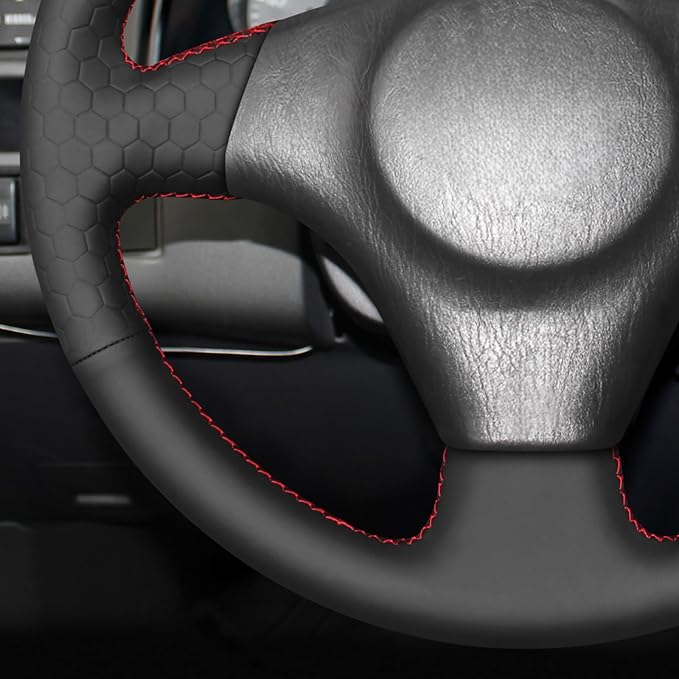 MEWANT Hand Stitch Steering Wheel Cover for Toyota RAV4 1998-2003 / Celica 1999-2006 / Corolla 2003-2008 / Matrix 2002-2008 / MR2 1999-2007 / Supra/Caldina, Custom Fit DIY Wrap Interior Accessories
