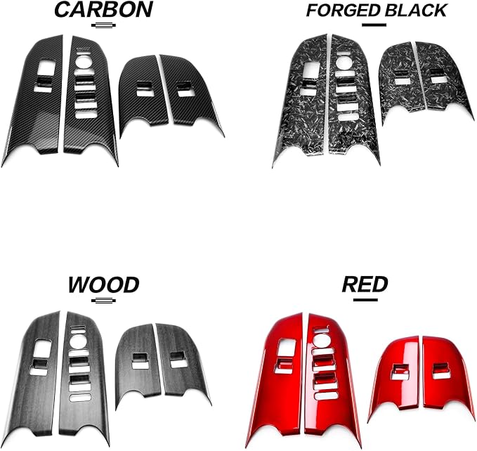 YOUTOOCAR Door Lock Switch Covers Compatible with Kia K4 2025 Accessories (Red)