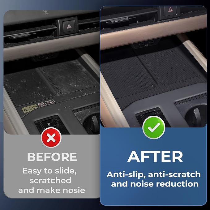 Wireless Charging Protective Mat for Lexus ES/ES350e/ES350h/ES500e 2026, Interior Accessories Center Console Silicone Anti-Slip Wireless Charger Cover Pad Protector for 2026 ES, Black