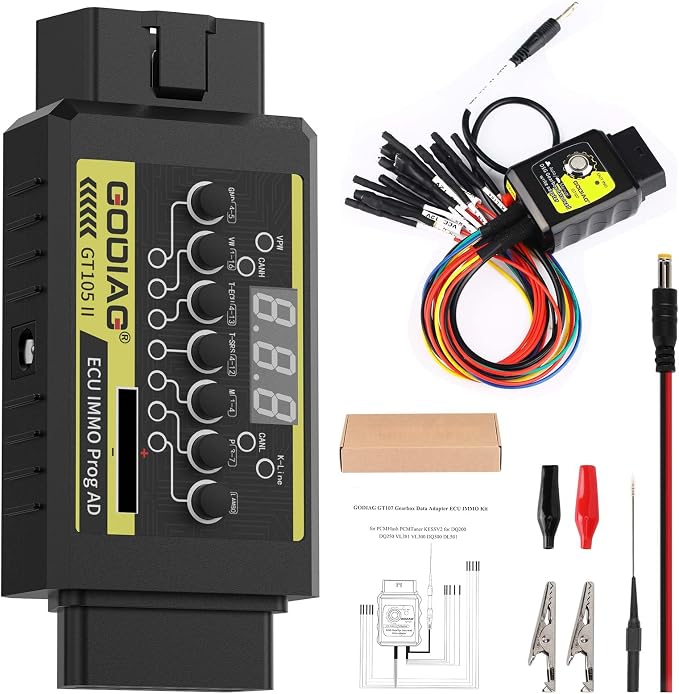 GODIAG GT107 Gear-Box Data Adapter for DQ250, DQ200, VL381, VL300, DQ500, DL501 + GT105 ECU AD Break Out Box ECU Connector