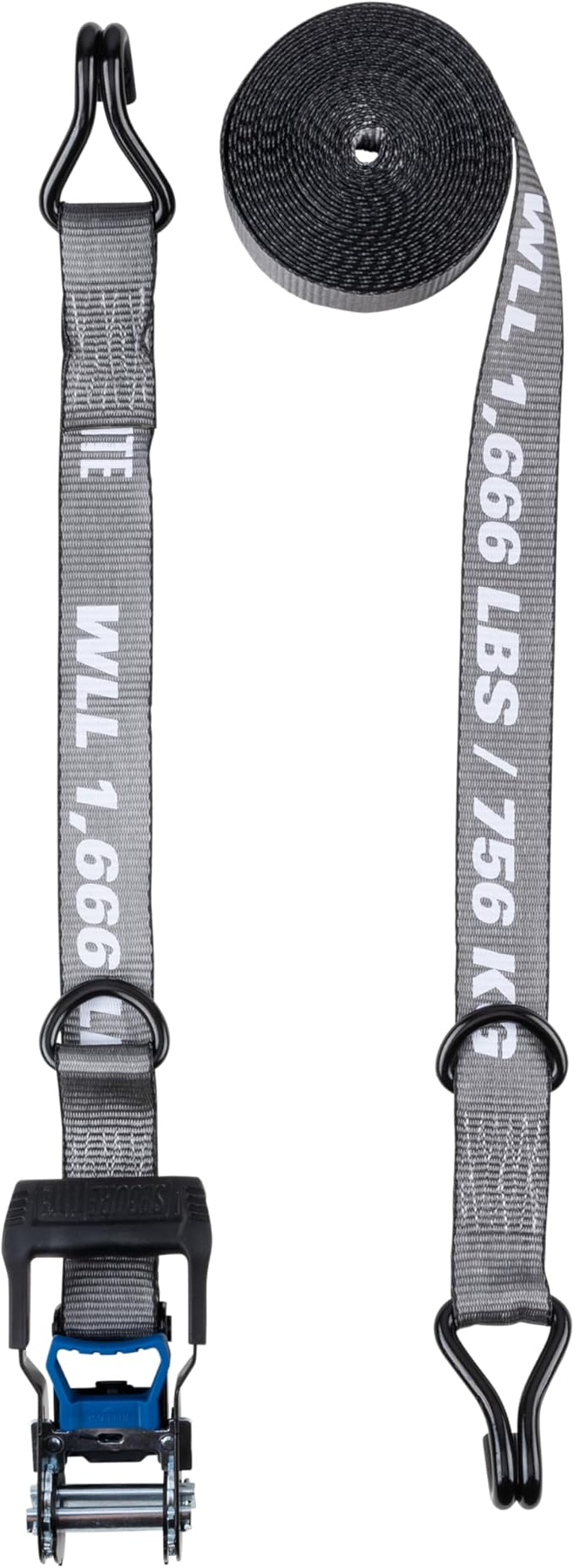 Secure Tite 1-1/2” x 20’ Ratchet Cargo Straps, 2-Pack – Ratchet Tie Down Straps, Double J-Hook Ratchet Tie Down – Ratchet Strap Set, 1667 lbs. Working Load Limit, 5000 lbs. Break Strength
