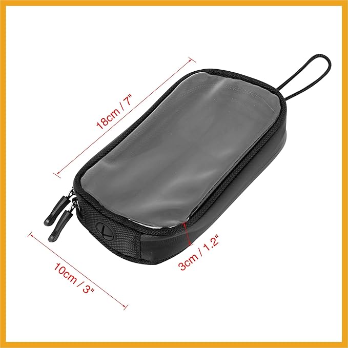 Universal 7 Inch Magnetic Tank Bag Phone Holder Case Saddlebag Faux Leather Waterproof for Motorbike Replacement