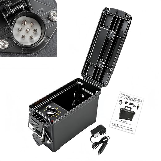 9102 Trailer Light Tester Box,Test Trailer Lighting and Brake Systems | 7 way round pin,(SAE J560),heavy duty,semi trailer light tester,RV,Trailer Wiring Tester,Avoid Blown Fuses