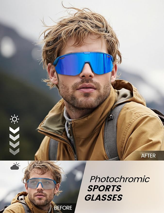 Lamicall 24g Polarized Sports Sunglasses for Men Women - UV400 Protection Sun Glasses for Baseball Running Cycling Fishing