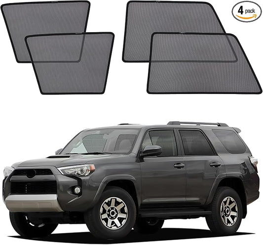 XCBYT Car Window Shades for 2011-2023 4Runner - 4 Pack Breathable Mesh Window Covers Blocking 99% UV Glare and Privacy Protection, Safe Driving for Napping, Camping, Dressing
