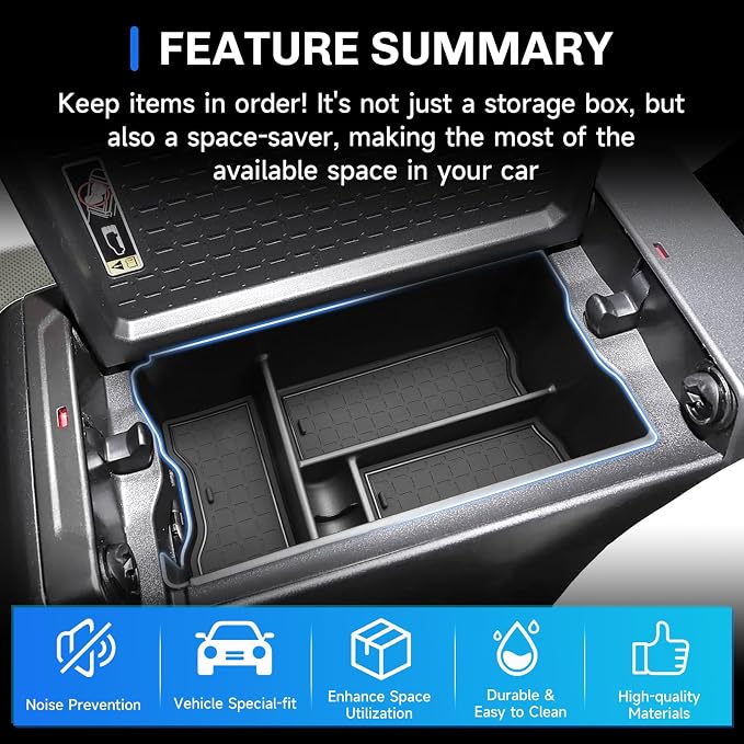SXCY for 2026 Toyota RAV4 Center Console Organizer for 2026 Toyota RAV4 Accessories for 2026 Toyota RAV4 Console Organizer Armrest Console Tray