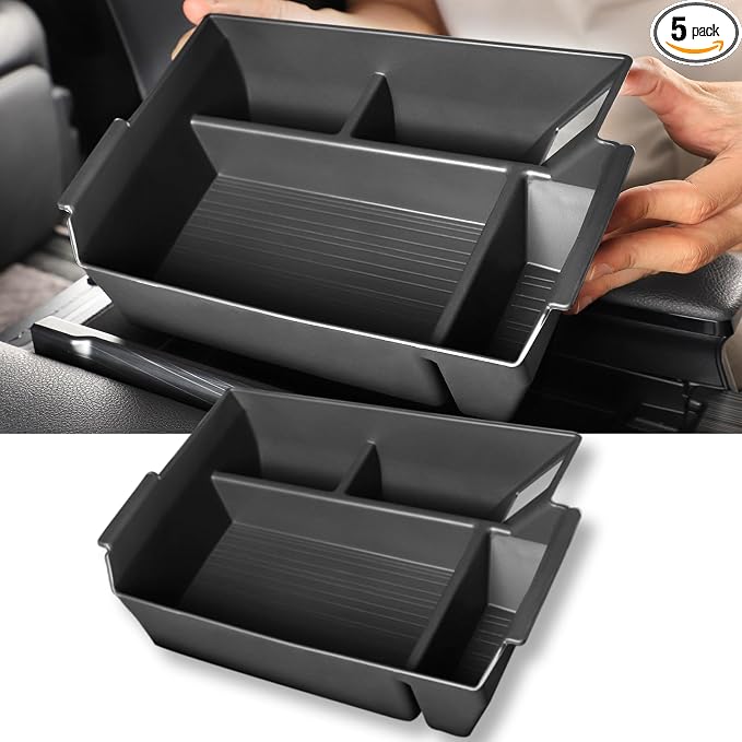Compatible with 2026 Toyota Sienna accessories Center Console Organizer with Cup Holder, Lower Storage Box Accessory Lower Center Console Tray (Compatible with 2021-2026 Toyota Sienna, Black)