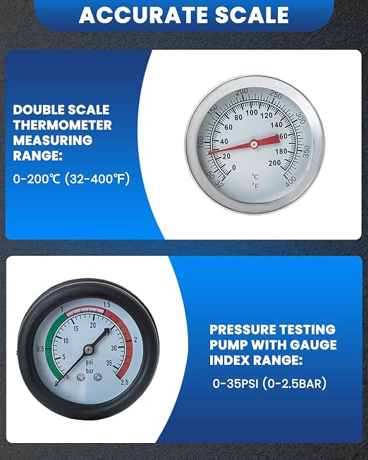 SIXIWANZI 18pc Universal Radiator Pressure Tester Kit,Coolant Pressure Tester kit with 13 Radiator Adapters for Automotive Cooling System Water Tank Leakage Detection