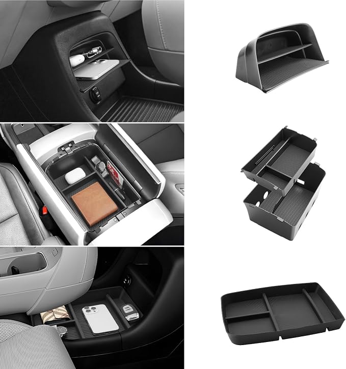 LUWU Center Console Organizer Compatible with 2026 Hyundai Palisade Calligraphy Accessories Palisade Armrest Console Organizer & Under Screen Storage Tray & Lower Storage Tray 4PCS (ONLY for 7-Seat)