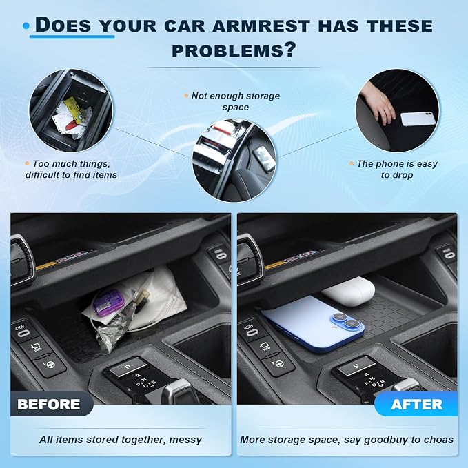 BIXUAN 2026 RAV 4 Front Center Console Organizer for 2026 Toyota RAV 4 Center Console Middle Console Console Tray 2026 RAV 4 Accessories