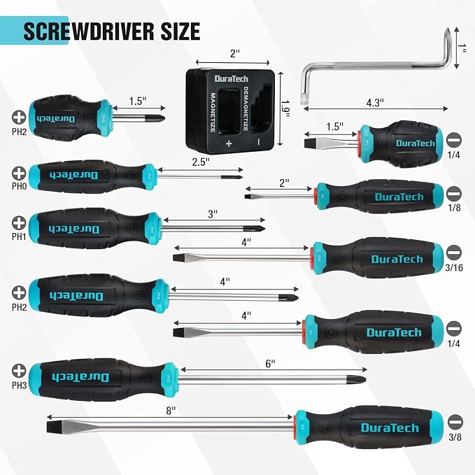 DURATECH 7-Piece Pliers Set & 12-Piece Magnetic Screwdriver Set