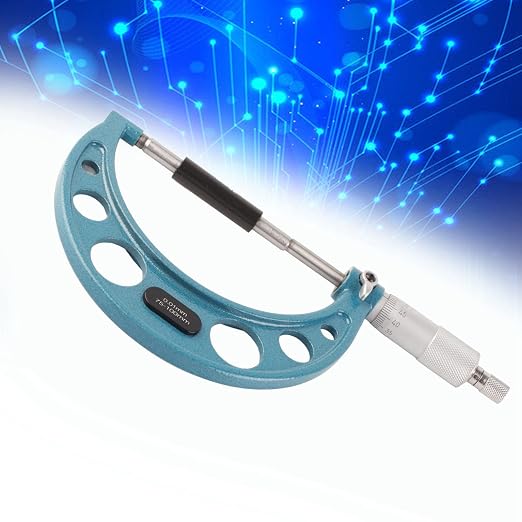 Walfront Outside Micrometer Measurement Tool Outer Diameter Micrometer Precision Micrometers Metric Thickness Measuring Instrument (75-100mm)