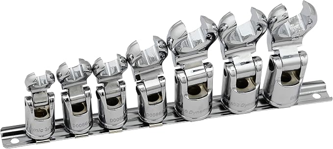 Dynamic Tools D010029 3/8" Drive SAE Flare Nut Socket Set (7 Piece), 3/8" to 3/4"