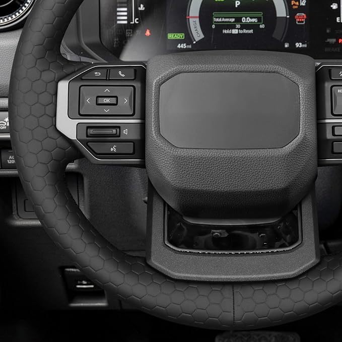 MEWANT Hand Stitch Steering Wheel Cover for Toyota Land Cruiser 2024-2026, Custom Fit DIY Wrap Interior Accessories