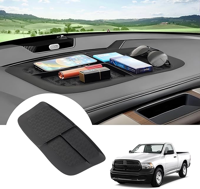 Autorder Dashboard Mat for 2011-2018 Dodge Ram 1500 2500 3500 Accessories Anti-Slip Mat Silicone Dash Mat for Ram Dash Liner Pad