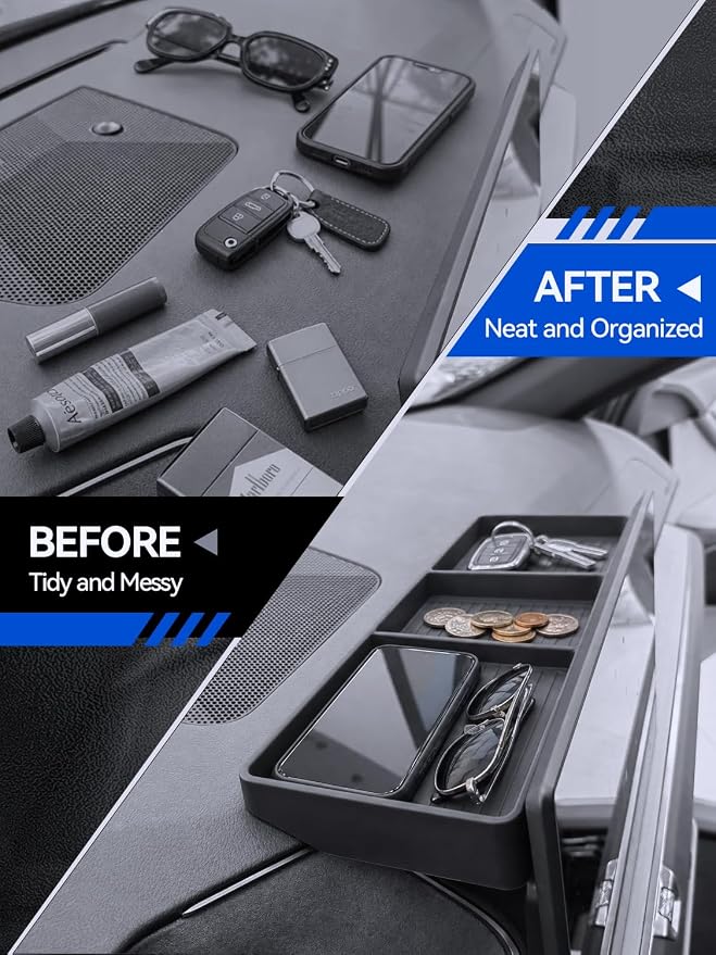 for ES Dashboard Console Organizer 2026 Lexus ES 350e/ES 350h/ES 500e Accessories Behind Screen Organizer Storage Box Console Dash Tray