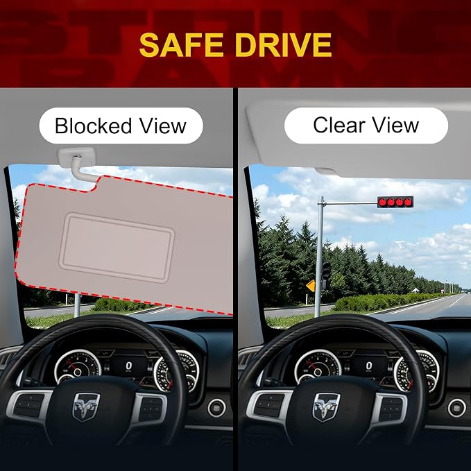 Sun Visor Repair Kit Compatible with RAM 1500 2019-2026, 1 Pack Sun Visor Clip for Trucks, Aluminum Alloy Visor Clip, Car Repair Kit Accessories, Ram 1500 Accessories,Champagne