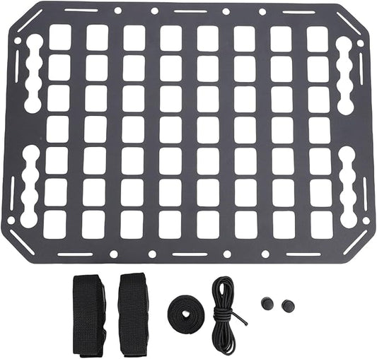 Molle Panel for Truck, 432 x 311 x 2mm Aluminum Side Bed Storage Panel Cargo Storage Organizer Tools Rack for Sedans SUVs Pickups RVs Trailers, Accessories