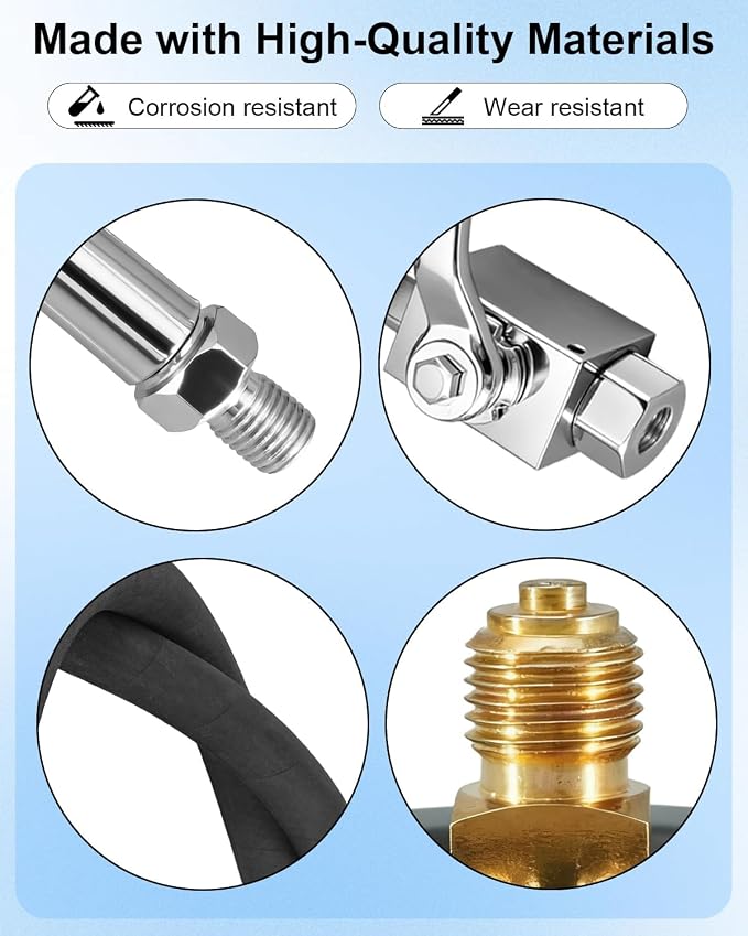 High Pressure Oil System IPR Air Test Tool Special Kit Fits for Ford Powerstroke 6.0l-7.3l Diesel, w/ 6.0L & 7.3L High Pressure Oil System & IPR Valve & Air Test Fitting, Gauge Air Meter