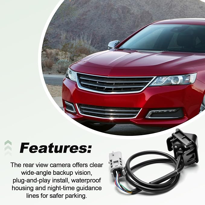 Backup Rear View Parking Camera Compatible with 2014-2020 Chevy Impala 2014 Impala ECO Replace GM1960113 590110 590-110 23323779 22740367
