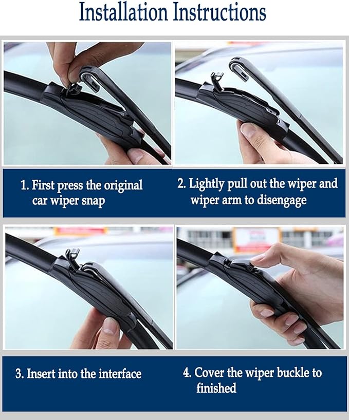 3Pcs Windshield Wiper Blades for Cadillac XT5 2017 2018 2019 2020 2021 2022 2023, Original Equipment Automotive Replacement Windshield Wiper for My Car-24"/20"/11T" (Pack of 3) J- HOOK