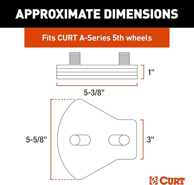 CURT 16994 A-Series 5th Wheel Wedge Kit for Rotating Pin Box