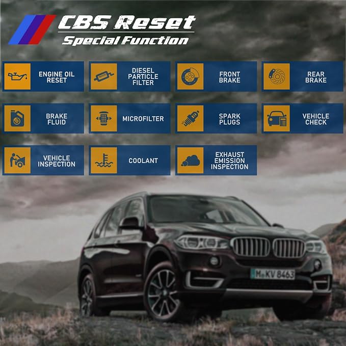 C410 OBD2 Scanner Fit for BMW Mini EPB ABS SRS DPF Oil Reset Multi System Scan Tool with Battery Registration OBDII Code Reader Diagnostic Scan Tool [New Version Update of Creator C110+ C310+]